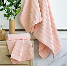 Полотенце «Verossa» махровое 50/90 500Г/М2 Stripe Цвет Нежно-персиковый