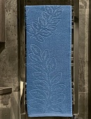 Полотенце махровое Флора Он и Она 70*130 королевский синий