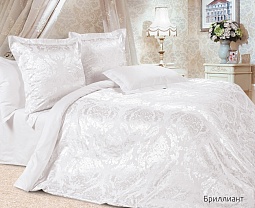 Бриллиант постельное бельё из сатин-жаккарда Estetica Ecotex 2 спальное с европростынёй