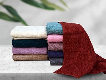 Полотенце махровое Luxor 70х130 серо-голубой диз. Иллюзия