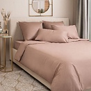 Бежевый постельное бельё из сатина Моноспейс Ecotex 1,5 спальное