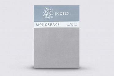 Простыня на резинке Моноспейс Ecotex 140*200*23 темно-серая