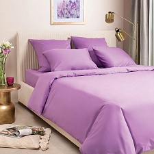 Фиолетовый постельное бельё из сатина Моноспейс Ecotex 1,5 спальное