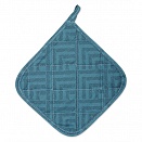 "Прихватка рогожка 20х20 ""Радушная хозяйка"" Ромбы синий"