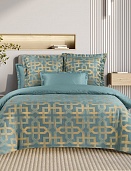 Бенедикт постельное бельё из сатин-жаккарда Estetica Ecotex 2 спальное с европростынёй